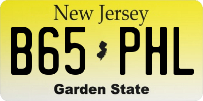 NJ license plate B65PHL