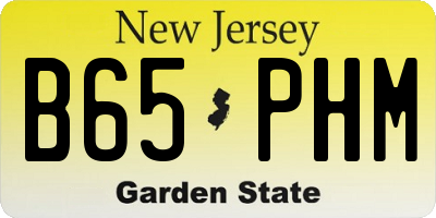 NJ license plate B65PHM