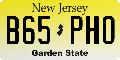 NJ license plate B65PHO