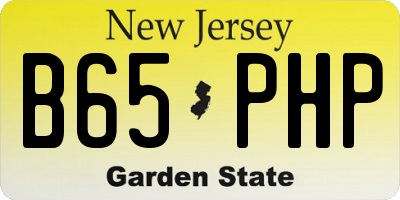 NJ license plate B65PHP