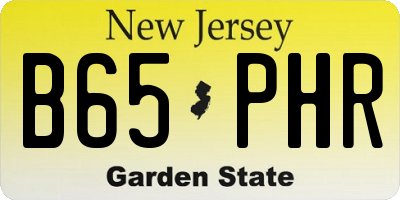 NJ license plate B65PHR