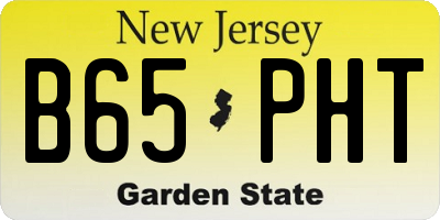 NJ license plate B65PHT