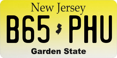 NJ license plate B65PHU