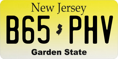 NJ license plate B65PHV