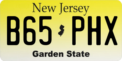 NJ license plate B65PHX
