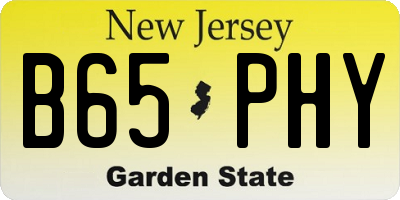 NJ license plate B65PHY