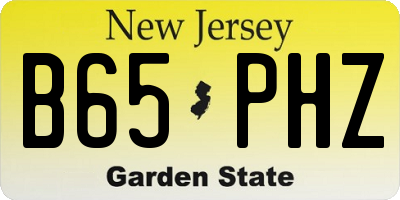 NJ license plate B65PHZ