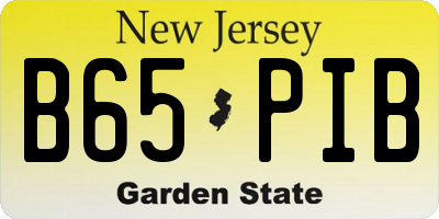 NJ license plate B65PIB