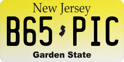 NJ license plate B65PIC
