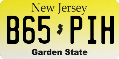 NJ license plate B65PIH