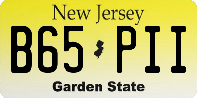 NJ license plate B65PII