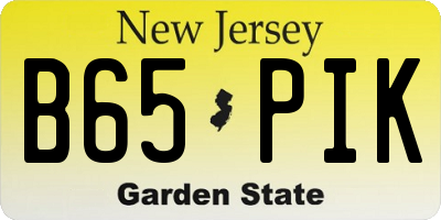 NJ license plate B65PIK