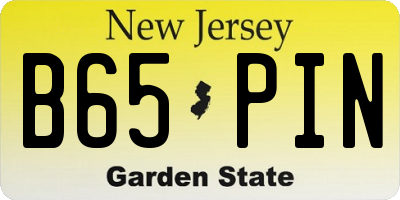 NJ license plate B65PIN