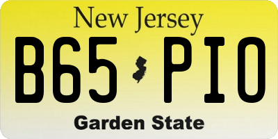 NJ license plate B65PIO