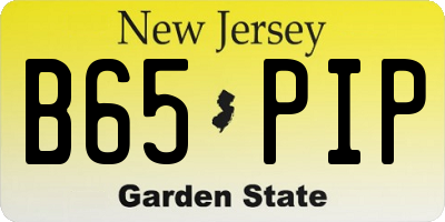 NJ license plate B65PIP