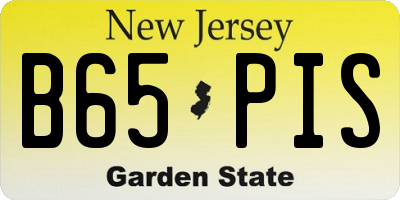 NJ license plate B65PIS