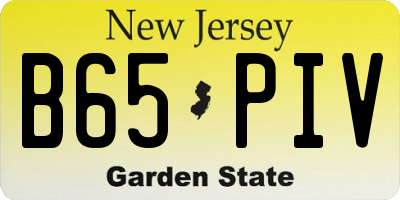 NJ license plate B65PIV
