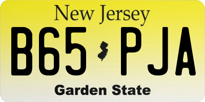 NJ license plate B65PJA
