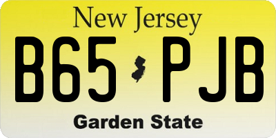 NJ license plate B65PJB
