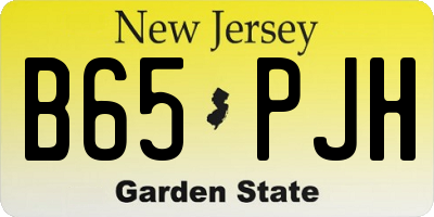 NJ license plate B65PJH