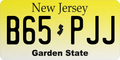 NJ license plate B65PJJ