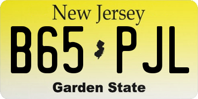 NJ license plate B65PJL
