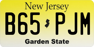 NJ license plate B65PJM