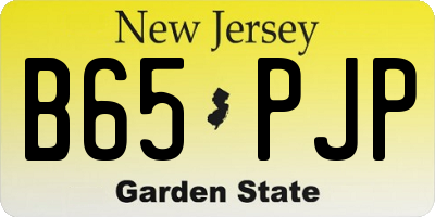 NJ license plate B65PJP