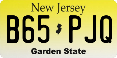 NJ license plate B65PJQ