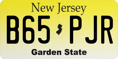 NJ license plate B65PJR