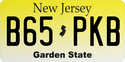 NJ license plate B65PKB