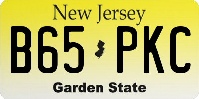 NJ license plate B65PKC