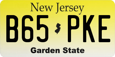 NJ license plate B65PKE