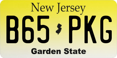NJ license plate B65PKG