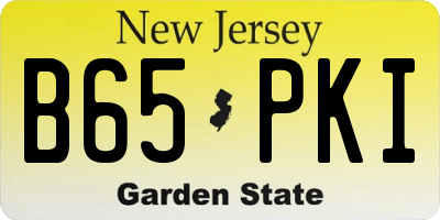 NJ license plate B65PKI