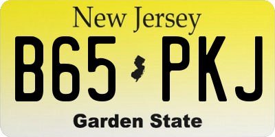 NJ license plate B65PKJ
