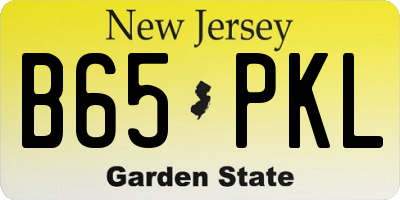 NJ license plate B65PKL