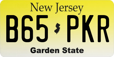 NJ license plate B65PKR