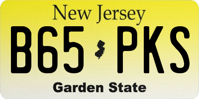 NJ license plate B65PKS