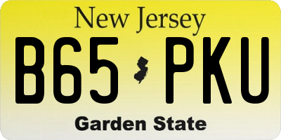 NJ license plate B65PKU