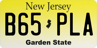 NJ license plate B65PLA