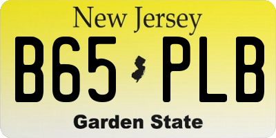 NJ license plate B65PLB