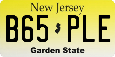 NJ license plate B65PLE