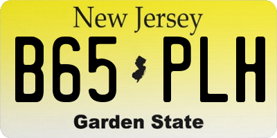 NJ license plate B65PLH