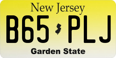 NJ license plate B65PLJ