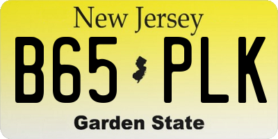 NJ license plate B65PLK