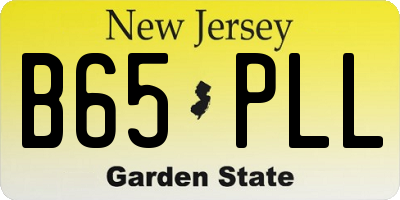 NJ license plate B65PLL