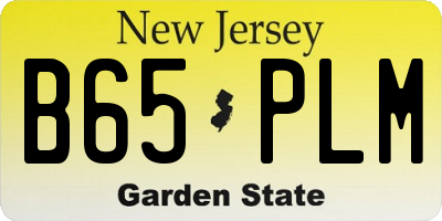 NJ license plate B65PLM