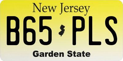 NJ license plate B65PLS