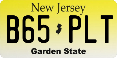 NJ license plate B65PLT